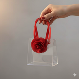 بگ پلکسی تزیین شده با روبان و گل